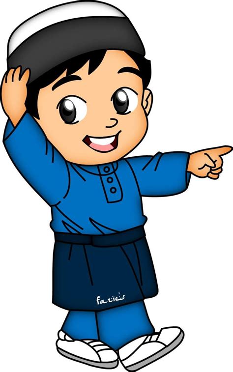 Islamic cartoon, Kids clipart, Anime muslim