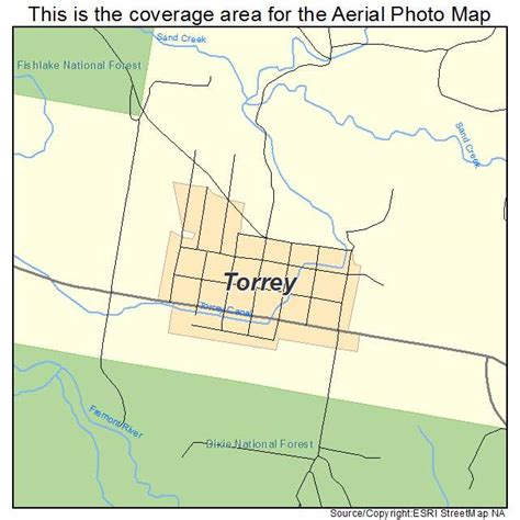 Aerial Photography Map of Torrey, UT Utah