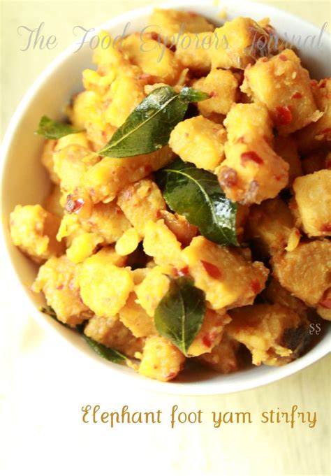 Elephant Foot Yam Stirfry | Yams, Vegetarian recipes, Foot recipe