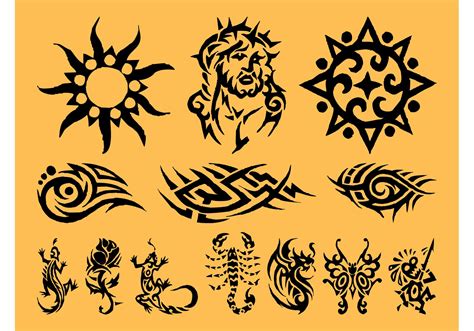 Tattoos Graphics Set - Download Free Vector Art, Stock Graphics & Images