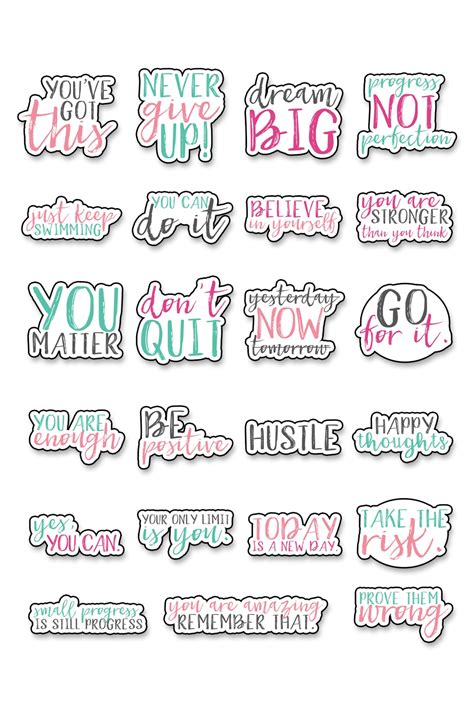 Motivational Stickers - Free Motivational Planner Stickers