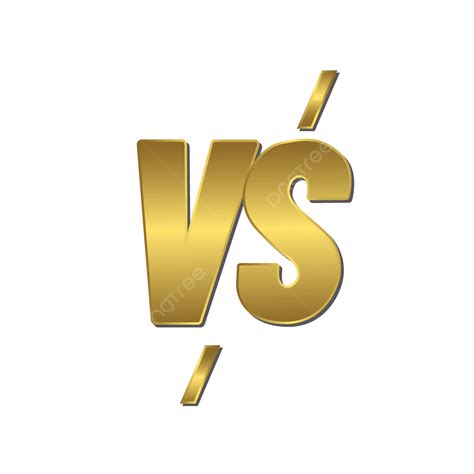 Golden Vs Oder Versus Logo, Vs, Gegen, Vs 3d PNG und Vektor zum ...