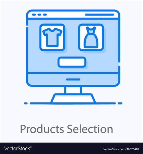 Product selection Royalty Free Vector Image - VectorStock