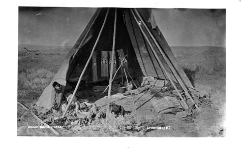 View inside tipi dwelling, Shoshone Tribe, 1870 | Utah American Indian Digital Archive | J ...