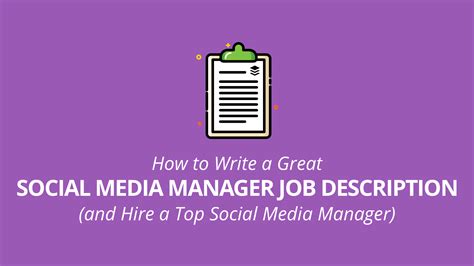 How to Write a Great Social Media Manager Job Description (and Hire a ...