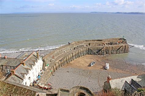 Clovelly harbour, Devon stock image. Image of cobbled - 167693583