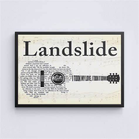 Fleetwood Mac Landslide Lyrics Poster Life Becoming A | Etsy