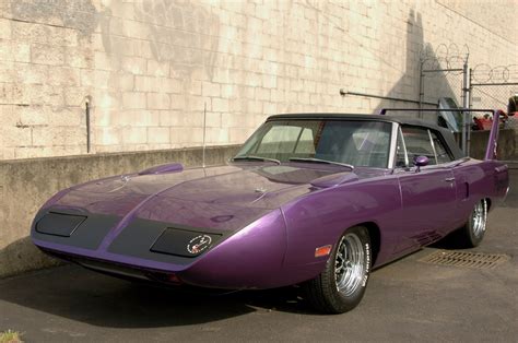 OLD PARKED CARS.: 1970 Plymouth Superbird Convertible.