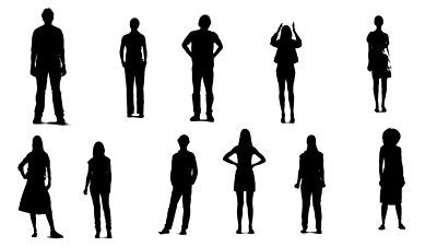 persons silhouette - Clip Art Library