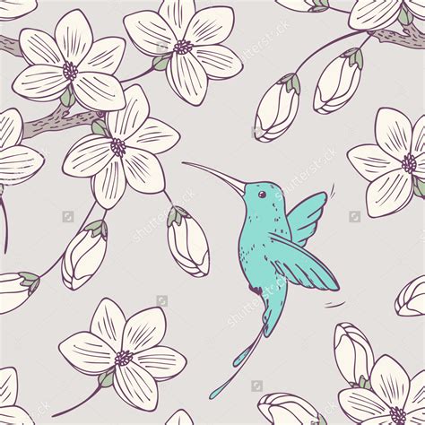 Hummingbird seamless pattern on Behance