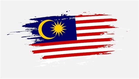 Premium Vector | Creative hand drawn brush stroke flag of Malaysia ...