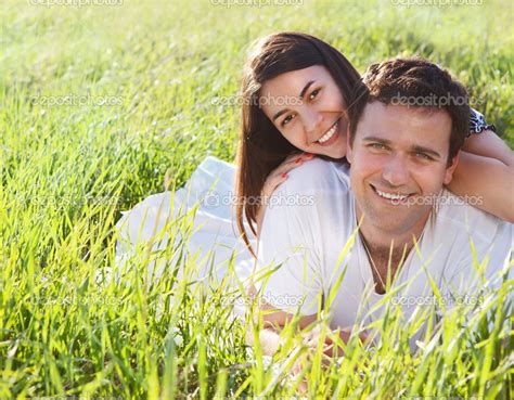 Young happy couple in love in spring day — Stock Photo © dasha11 #19997739