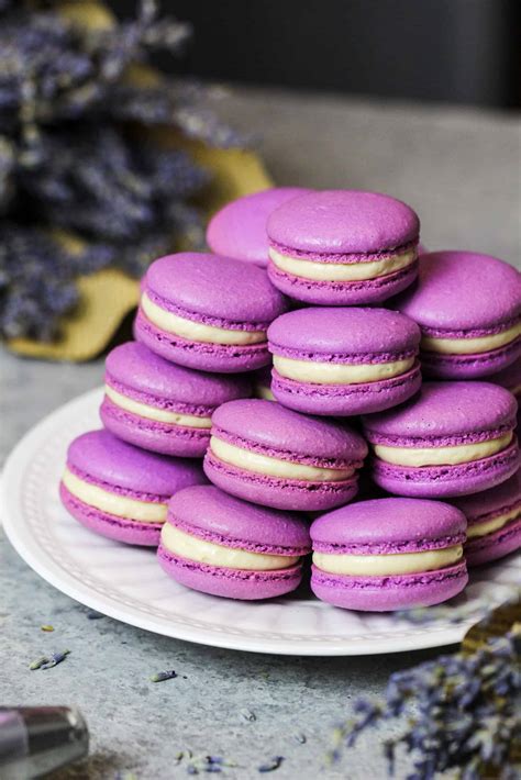 Lavender Macarons filled with Honey Lavender Buttercream