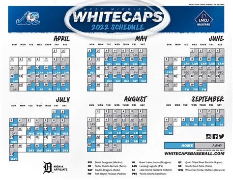 West Michigan Whitecaps Schedule 2024 - Iona Renate