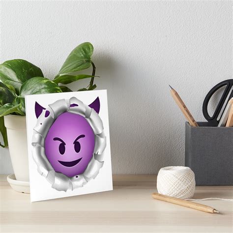 "Devil Emoji| Funny Emoji |Cute Emoji" Art Board Print by Quick-Hub | Redbubble