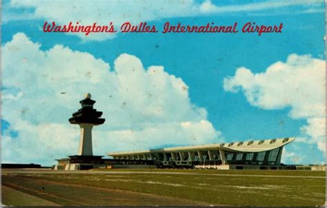 VINTAGE DULLES INTERNATIONAL Airport Washington DC Postcard $19.99 - PicClick