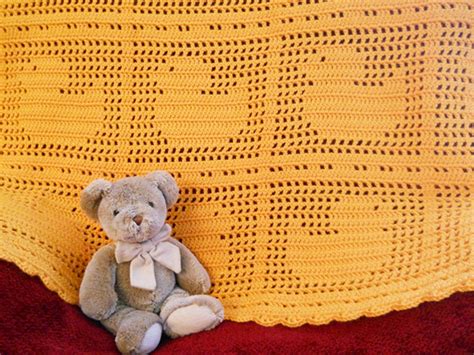 Crochet Duck Baby Blanket Afghan Throw in Mango by CustomBearHugs