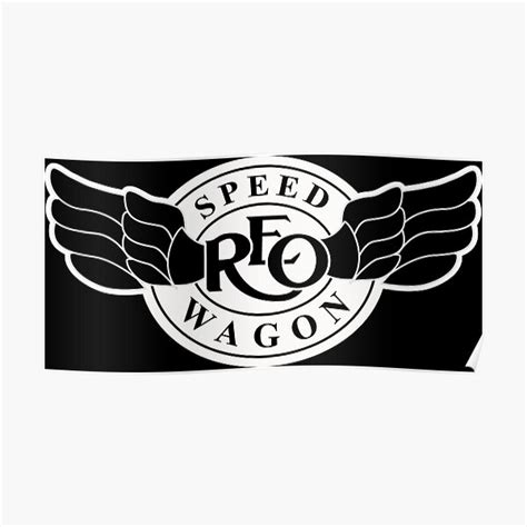 "black white reo speedwagon band logo" Poster for Sale by byalbshine ...