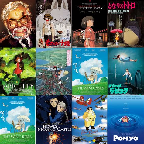 Sale Miyazaki Hayao Collection Posters Anime Wall Stickers Home Decoration Totoro Spirited Away ...