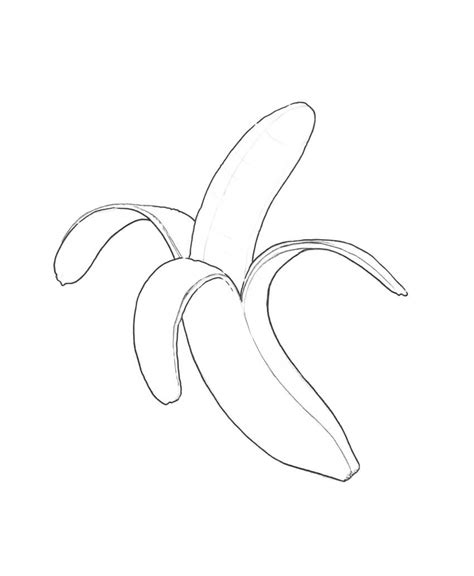 Cartoon Drawing Easy Simple Banana