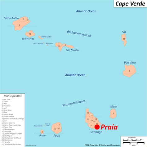 Praia Map | Cape Verde | Detailed Maps of Praia