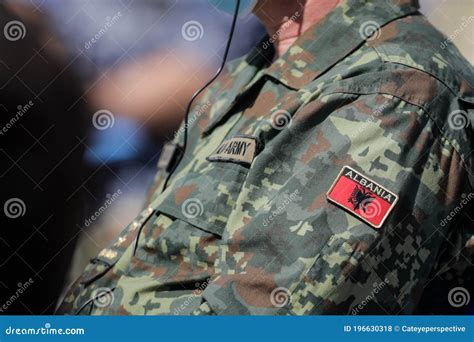 Logo of the Albanian Army on the Uniform of an Officer Editorial Stock ...