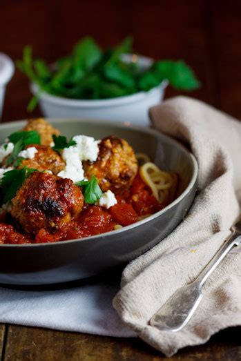 3-meat & Ricotta Meatballs in Tomato sauce on Spaghetti - Simply Delicious