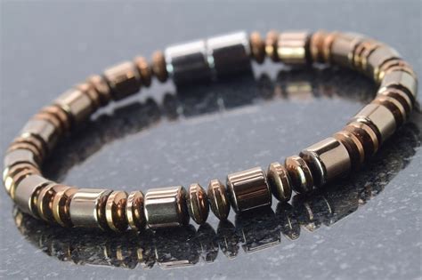 Magnetic Copper Hematite Braceletextra Strength Bracelet - Etsy