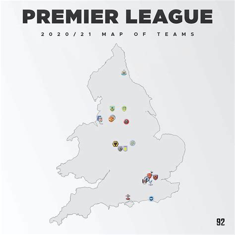 A League Teams Map - Gwerh