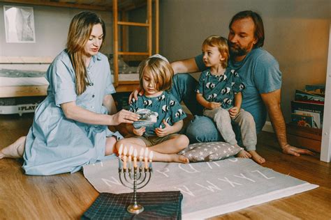 Family Celebrating Hanukkah · Free Stock Photo