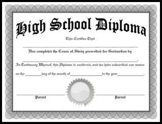 Free Homeschool Diplomas Template | Homeschool high school, Homeschool diploma, Free high school ...