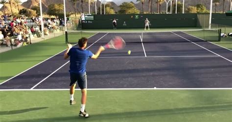 ティームのフォアハンドストローク（スロー） / Dominic Thiem Forehand Stroke Slow Motion Court ...