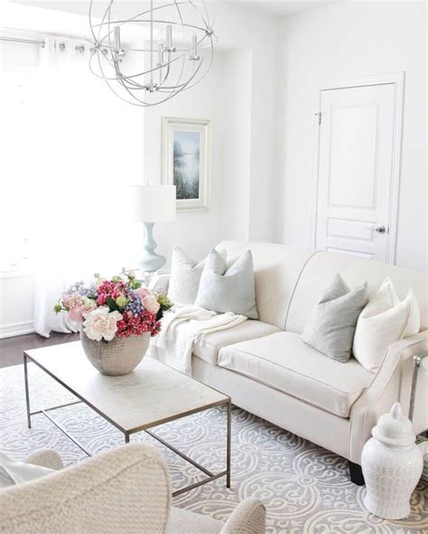 White Living Room with Ivory Couch - Soul & Lane