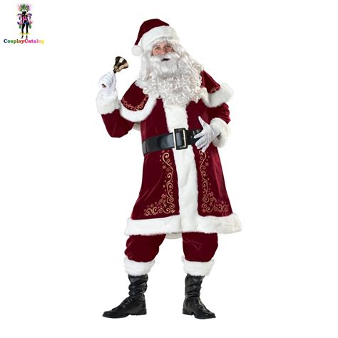 Aliexpress.com : Buy Plus Size Victorian Santa Costume Claus Suit Deluxe 7pcs Mens Father ...