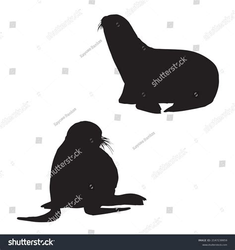 Seal Silhouette Vector Illustration Art Stock Vector (Royalty Free ...