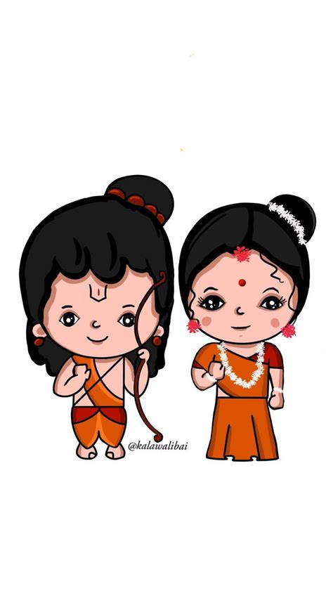 Ram siya 😇🏹 | Cartoon sketches, Cute cartoon drawings, Cartoon painting