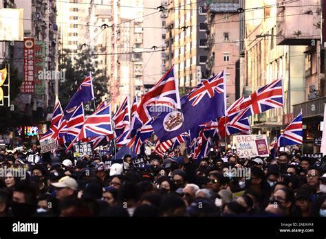 Hong kong protest 2019, british flag hi-res stock photography and ...