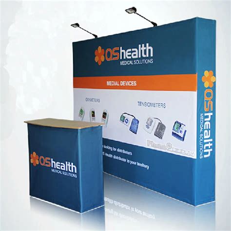 10ft portable tension fabric trade show diaplsy pop up displays booth exhibition backdrop wall ...