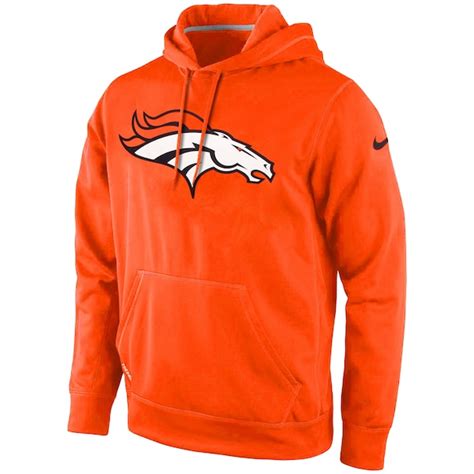 Mens Denver Broncos Nike Orange KO Logo Essential Hoodie - NFLShop.com