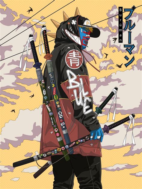 URBAN SAMURAI 2020 🈴 (Burūman series) 🔵 | I P LOBATO | Samurai artwork, Samurai art, Samurai anime