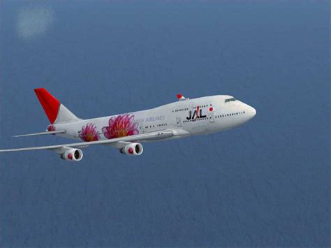 Japan Airlines Boeing 747-400 Flowers Livery for FSX