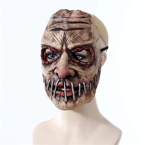 Creepy Smiling Halloween Scary Mask Horror Face Scary Mask For Cosplay ...