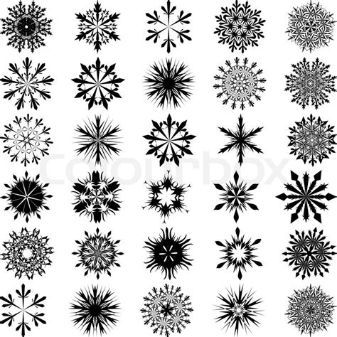 Biggest collection of vector snowflakes in different shape | Stock ...