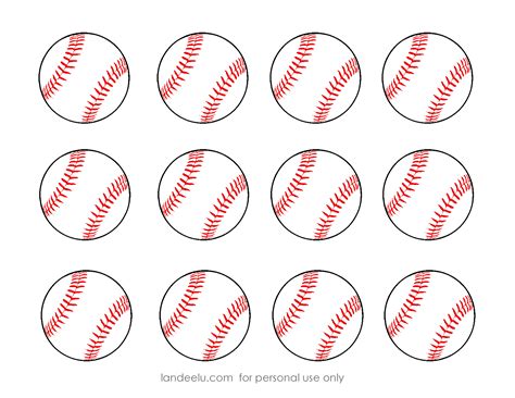 free printable baseball clip art images | Inch Circle Punch or Scissors ...