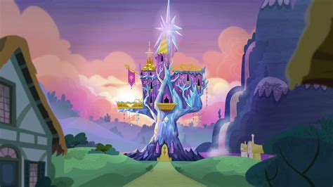 Image - Twilight's castle exterior at near-sunset S5E22.png | My Little ...