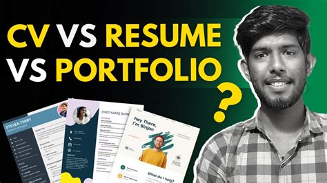 What's the Difference Between a Resume, CV & Portfolio ? Which is Better? - YouTube