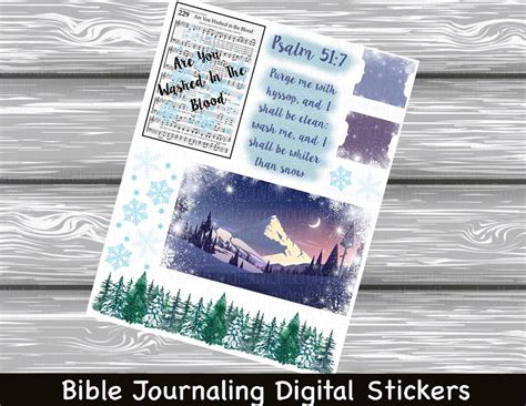 Are You Washed in the Blood Hymn Sticker Series Bible Journaling Printable Sticker Sheet Instant ...