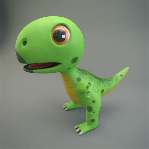 Cartoon Dinosaur ~ 3D Animal Models ~ Creative Market