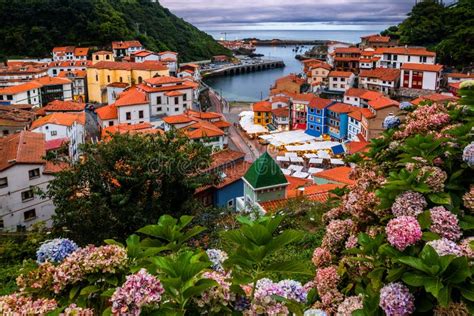 Cudillero, Picturesque Fishing Village at Sunset, Asturias, Spain Stock Image - Image of city ...