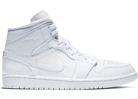 Jordan 1 Mid Triple White (2019) Homme - 554724-129 - FR